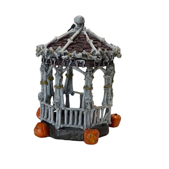 Spooky Town SKELETON GAZEBO Halloween Village Lemax 2019 Retired - Picture 3 of 8